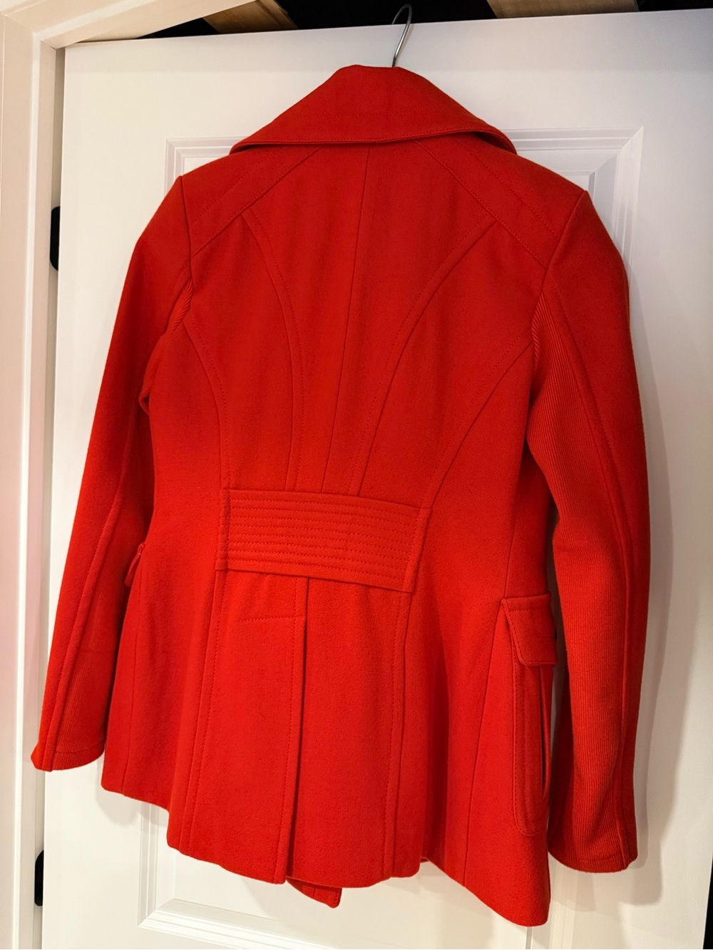 Red Double-Breasted Wool Blend Coat - BCBG - Picture 2 of 5